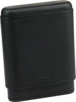 Funda de piel auténtica adorini para 3-5 puros (negro)