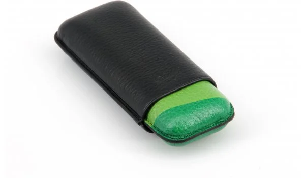 Estuche para puros Davidoff Escurio grande, negro y verde