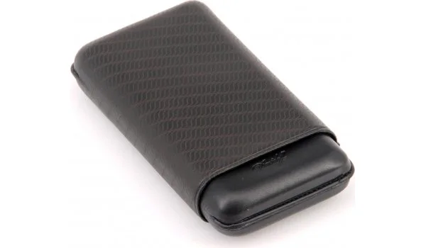 Estuche para puros Davidoff XL-3 de cuero negro "enjoy"