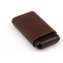 Estuche para puros Davidoff XL-3 cuero hoja marrón