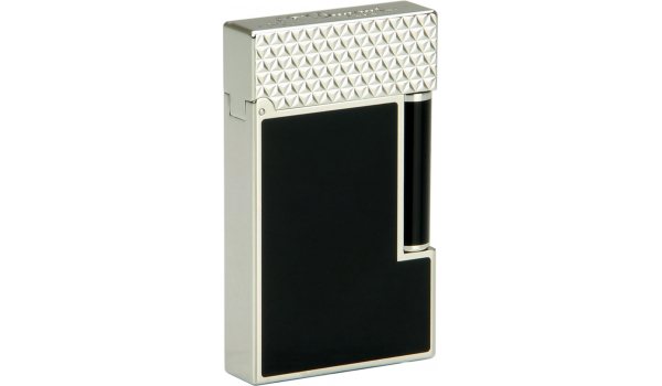 ST Dupont Ligne 2 16746 Encendedor Lacado Negro/Parte Superior Pointe de Feu Paladio