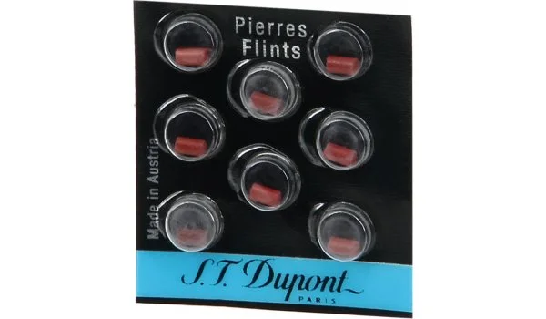 S.T.Dupont flints - 8pc red