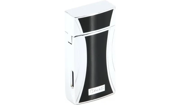 Encendedor Caseti Chamonix Jet Cromo Negro