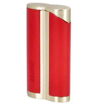 Encendedor adorini Curve de Llama Simple Rojo / Oro Satinado incl. Punzón para Puros