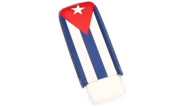 Estuche para 2 puros con la bandera de Cuba
