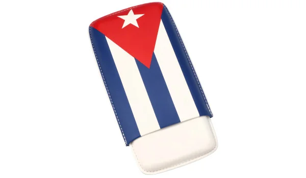 Estuche para 3 puros con la bandera de Cuba