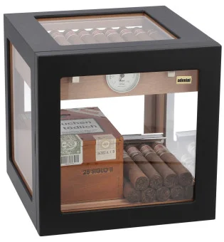 Humidor adorini Cube Deluxe - Negro imagen 5