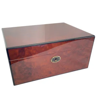 Humidor de viaje Daniel Marshall burlado marrón dorado imagen 3