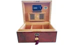 Humidor de viaje Daniel Marshall burlado marrón dorado imagen 7