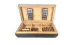 Humidor Konvex de bambú escarchado - Negro 80 imagen 2