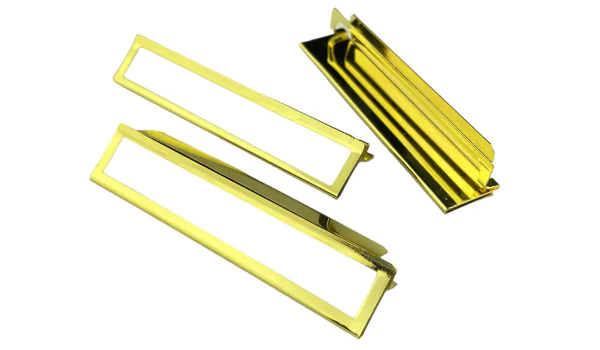 Clips para etiquetas Adorini metal dorado pack de 3
