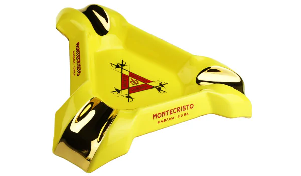 Cenicero Montecristo amarillo-oro 3 puros