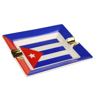 Cenicero Cerámico Bandera de Cuba