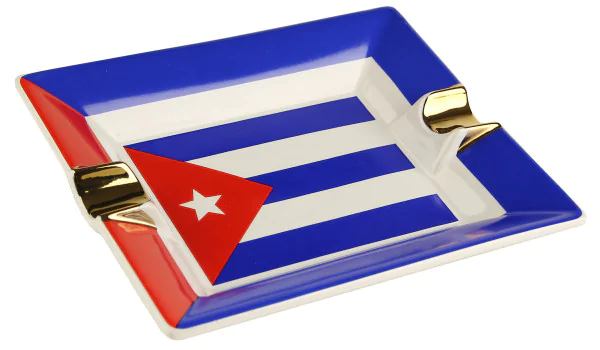 Cenicero de Cerámica Bandera de Cuba