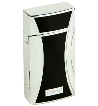 Encendedor Caseti Chamonix Jet Cromo Negro imagen 2