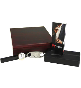 Set de Humidor BigSmoke marrón