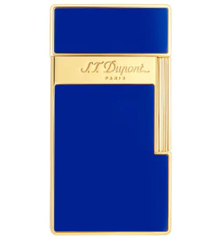 Encendedor S.T. Dupont Biggy Lacado Azul Dorado 025005