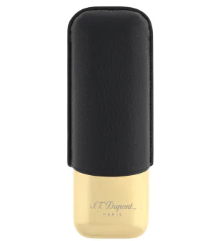 Estuche para 2 puros S.T. Dupont Negro Dorado 183250