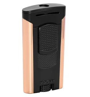 Encendedor Xikar Astral Single Jet Negro Oro Rosa
