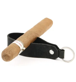 Llavero adorini de cuero negro Reposapuros y Soporte para Pipa edición limitada