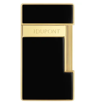 Encendedor S.T. Dupont Slimmy Lacado Negro Dorado 028222