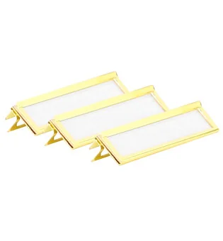Clips para etiquetas Adorini metal dorado pack de 3