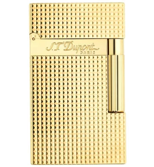 Encendedor S.T. Dupont Ligne 2 Patrón Diamante Pequeño Oro Amarillo