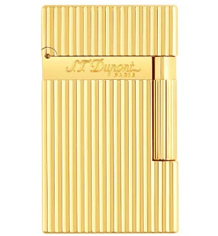 Encendedor S.T. Dupont Ligne 2 Acanalado Vertical Oro Amarillo