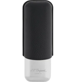 Estuche para 2 puros S.T. Dupont negro/cromo 183260