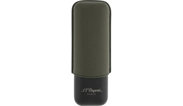 Estuche para 2 Puros S.T. Dupont Caqui Negro Mate 183249