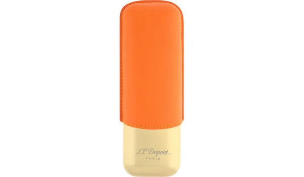 Estuche para 2 puros S.T. Dupont Naranja/Dorado 183256