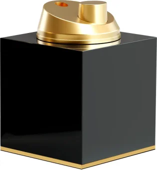 adorini Encendedor de Mesa Azabache Alto Brillo Negro Oro