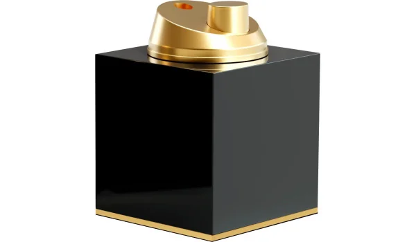 adorini Encendedor de Mesa Azabache Alto Brillo Negro Oro