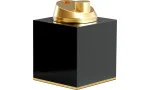 adorini Encendedor de Mesa Azabache Alto Brillo Negro Oro