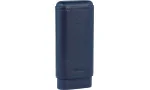 adorini Estuche para 2-3 puros de cuero auténtico Azul