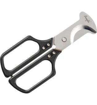 Angelo Tijeras para puros metal de alta gama negro y plateado