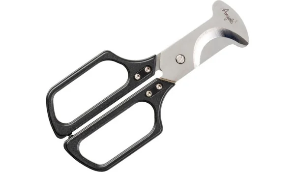 Angelo Tijeras para puros metal de alta gama negro y plateado
