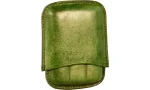 Angelo Estuche para 3 puros cuero verde