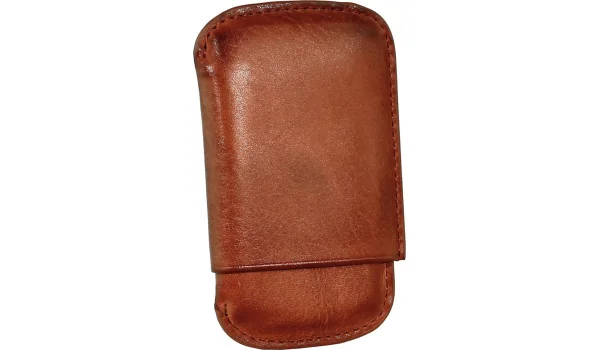 Angelo funda para 4 puros/cigarrillos cuero cognac