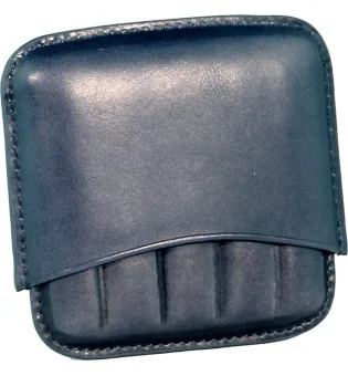 Angelo Estuche para 5 puros cuero azul grisáceo