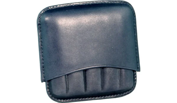 Angelo Estuche para 5 puros cuero azul grisáceo