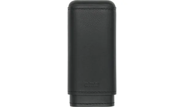 Estuche adorini de cuero auténtico para 2 puros Negro