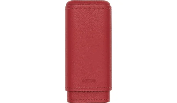 Estuche para 2-3 Puros adorini de cuero genuino Rojo