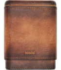 Estuche adorini Vintage de cuero genuino para 3-5 Puros marrón
