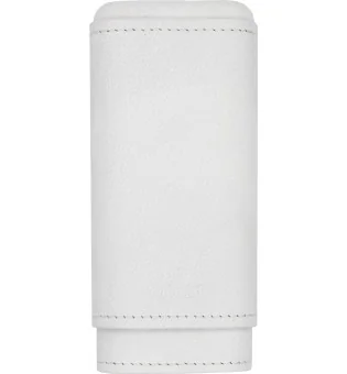 adorini estuche para 2-3 puros piel auténtica blanco