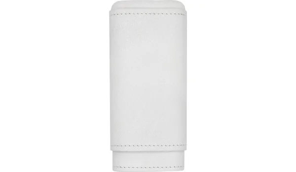 adorini estuche para 2-3 puros piel auténtica blanco