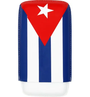 Estuche para 3 puros con la bandera de Cuba