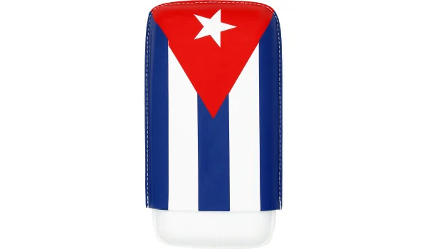 Estuche para 3 puros con la bandera de Cuba