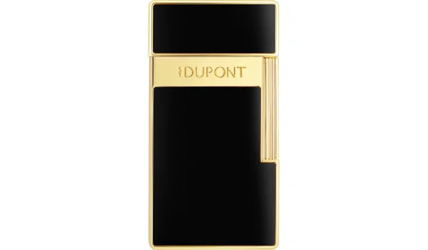 S.T. Dupont Biggy Encendedor Lacado Negro Dorado 025222
