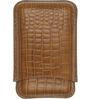 Jemar Estuche para puros triple de piel Coco Camel 464/3
